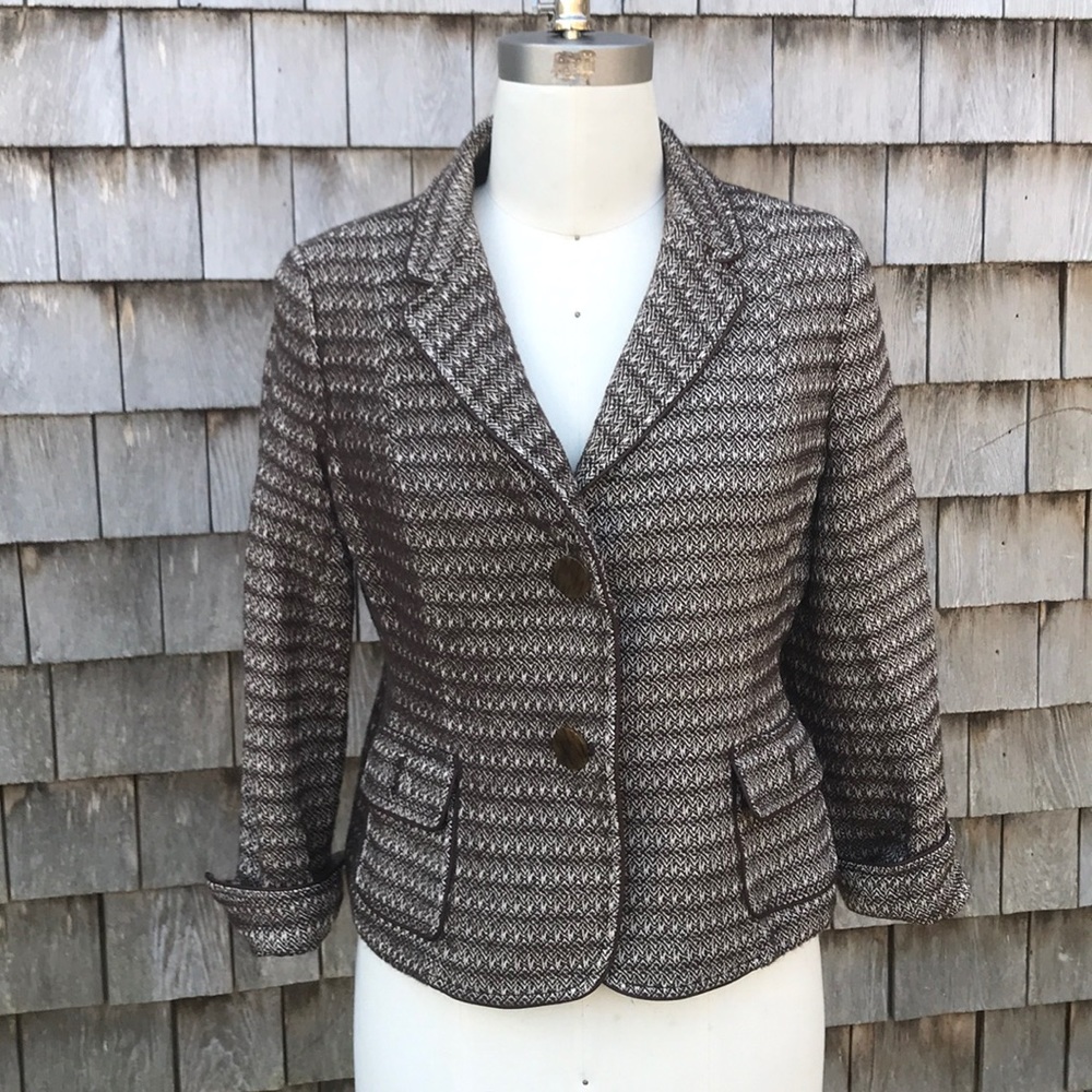 Talbots Petites Jacquard Woven Blazer